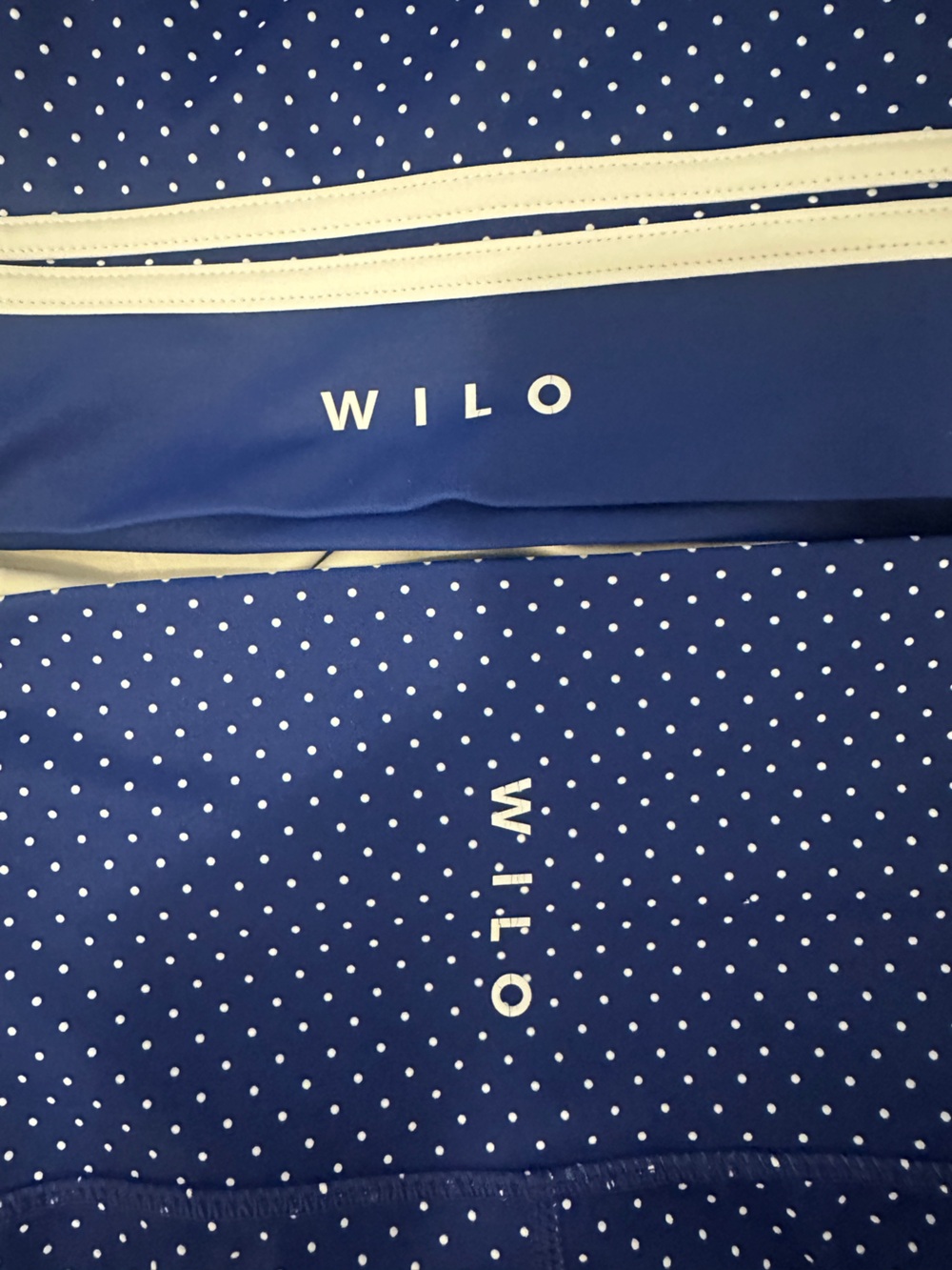 Wilo The Label Blue Polka Dot Workout Set - Picture 7 of 7